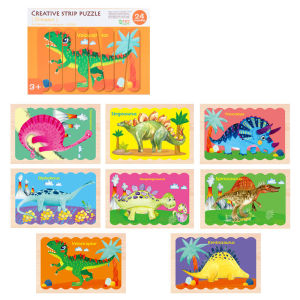 Mainan Edukasi Bayi Creative Hewan Strip Puzzle Kayu Stick Mainan Edukasi Anak 1-5 Tahun