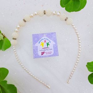 Băng đô nữ cute phụ kiện nữ Hàn Quốc bờm tóc cho bé gái cài tóc ngọc trai rất dễ thương - thương hiệu Vợ Chồng Tôi