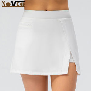 Novco Tennis Skirts for Women with Pockets High Waisted Athletic Running   Golf Skorts Skin-Friendly Fabric Skirts with Shorts Workout Clothes Badminton Sportswear