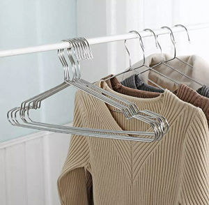 [LOCAL SELLER] 30Pcs 45cm Length Clothes Hangers Stainless Steel Metal Hangers