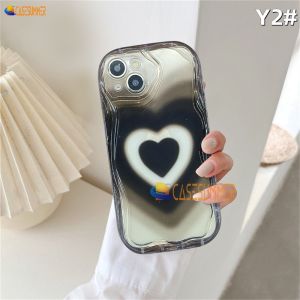 (Lokal Ready) Casesummer Casing hp Vivo Y36 Y27 Y16 Y12s Y20 Y02A Y02T Y35 Y11 Y17 Y21 Y15 Y12 Y30i Y22 Y15s Y20s Y22s Y21A Y12i Y21s Y15A Y33s Y51 Y91C Y91 Gradien Butterfly Hitam Love Heart Kasus Lembut Luar Tepi Gelombang 3D Softcase