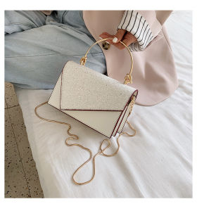 Womens Bag 2026 Cross-border new handbag versatile textured sequined fashionable chain-link small square bag a must-have for trendy looks