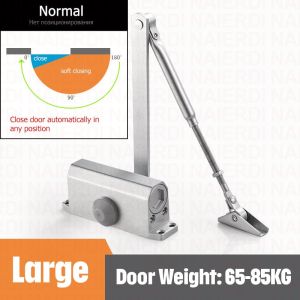 Automatic Hydraulic Buffer Door Closer Adjustable Speed Mute Soft Closing Door Hardware easy to install fits home office doors