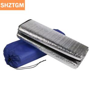 [COD] SHZTGM Waterproof camping เสื่อนอนอลูมิเนียมฟอยล์กลางแจ้งพับเก็บได้เสื่อชายหาด