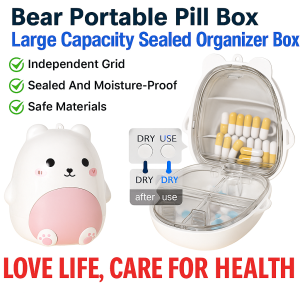Pill Box Transparent Dispenser Box Cute Fun Dispensing Small Size Environmentally Friendly Home Users