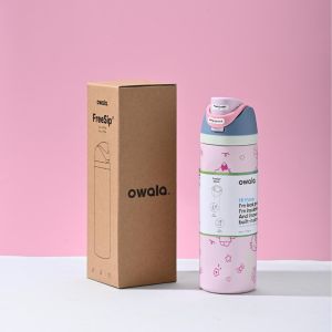 ขวดน้ำผลไม้สแตนเลส Owala 304 พร้อมหลอดและกระติกน้ำร้อนสำหรับการเดินทางและกีฬากลางแจ้ง