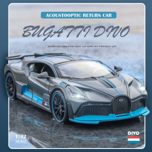 【Without box】1/32 Bugatti Divo diecast car xinao Zinc Alloy Model Toys Sports Cars Light and Sound Pull Back Toys for Boys Birthday Gifts for Children Collection Model Toy