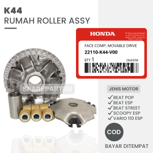 K44 RUMAH ROLLER ASSY BEAT ESP / RUMAH ROLER BEAT POP / RUMAH CVT SCOOPY ESP / VARIO 110 ESP / BEAT STREET / RUMAH ROLLER BEAT STARTER HALUS K44 / CVT / RUMAH ROLLER / PULLY DEPAN / ROLLER / KLEMAN / SLIDER