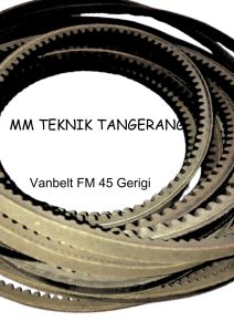 Vanbelt FM 45 Gerigi Tali Ban Kipas RECMF 1450 Mitsuboshi Van Fan Belt FM 45 Mitsuboshi Gigi V- Pan Panbelt Fanbelt FM-44 Bergerigi