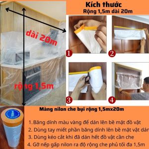 Nilon che bụi đa năng bọc hàng che chắn sơn che đồ bảo vệ nội thất bọc hàng Có một đầu dán SHOPE