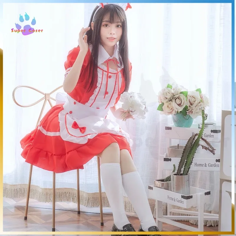 FREE bow tie and socks】Maid Outfit Men Women Wear Cosplay Anime Maid  Cosplay Cosplay Party Lolita Style Cafe Costume Male Japanese Costumes  Outfit