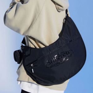 CRNGW Japanese Style Nylon Dumpling Shoulder Bag with Small Purse Large Capacity Sports Crossbody Bag Fashion Casual Small Square Bag Girls Boys