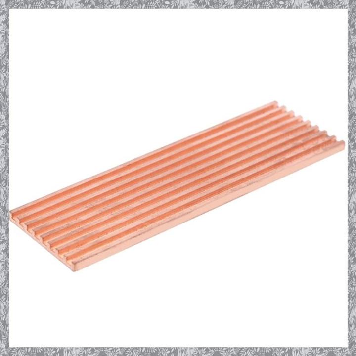 Copper Graphene Coated M.2 NVMe Heatsink With Thermal Adhesive For 2280 SSDs - Grid Design