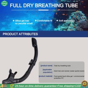 [Vodool Park City] Diving Snorkel Silicone Full Dry Underwater Diving Air Breathing Tube Hose Gear