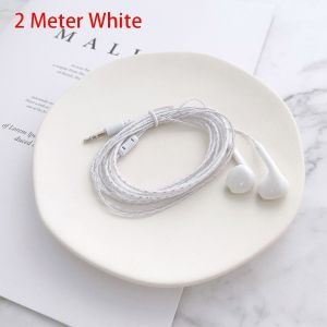 GOLDVAULT 1Pcs Monitoring Recording Wired Headset 2m/3m Cable Length Black White Bass Earplugs  3.5mm Computer Game Live Headphone