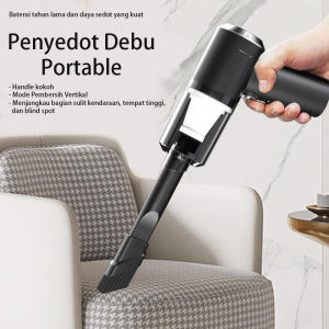 Vacuum Cleaner Portable Mini Penghisap Debu Multifungsi Baterai Tahan lama Daya Sedot Tinggi 35 L/min Vakum Penyedot Debu Nosel 3 In 1 USB Charger Type C