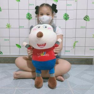 Sói Wolfoo Lucy nhồi bông vải Miniso lông mịn cao cấp