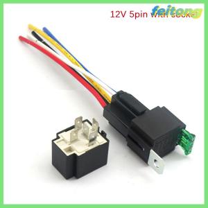 【feitong】🚕🚕【HOT SALE】 1PC 12V DC 4 Pin Car Automotive Fused Relay 30A Normally Open Relais 30A Fuse with 4pin 5Pin Backrest