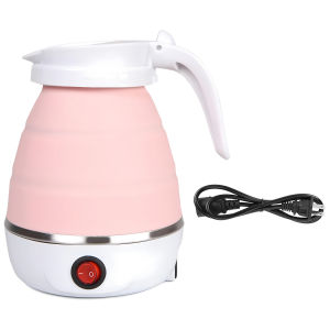 Kettle Foldable Electric 600ml Silicone Collapsible Water Boiler Tea Pot Portable Fast Boiling Dual Voltage for Camping