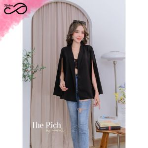 Madame proud เสื้อสูท เบลเซอร์ แขนยาว ผ่าแขน ผ้าฮานาโกะ หรูหรา งานเซเลบ งานป้าย the rich