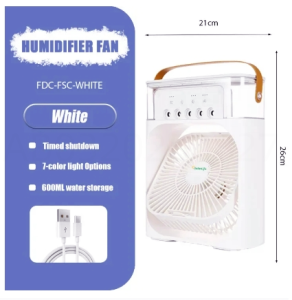 12 Inch Portable Rechargeable Fan with Night Light for Camping Hiking Traveling Outdoor
