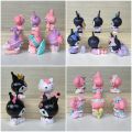 Action Figure KUROMI x MY MELODY - Miniatur Pajangan Topper Kue Mainan Hello Kitty Kurumi Melodi Cinnamoroll. 