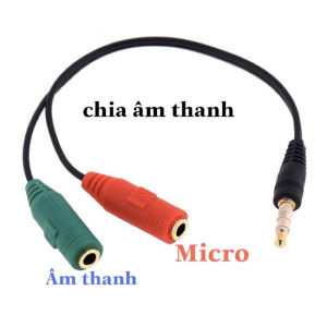 Cáp Chia Cổng 3.5mm Sang Mic Và Audio Cao Cấp