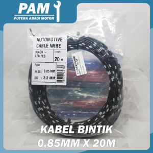 Kabel bintik 085mm x 20M serabut tembaga untuk mobil dan motor