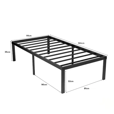 (NEST) ZERMAT Platform Metal Bed Frame (Self-Installation) / Steel Bed Frame / Single