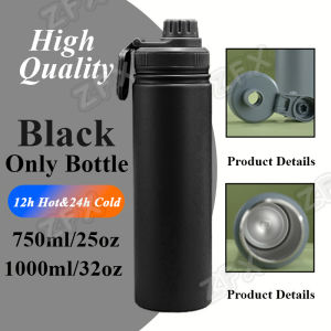 32oz Tumbler Full Set 750ml 1000ml Wide Mouth Vacuum Insulated Water Bottle Paracord Handle Silicone Boot Hot and Cold