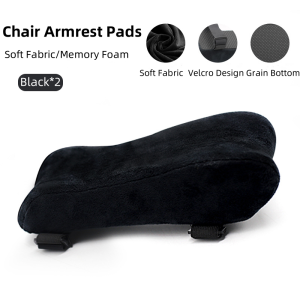 ErgoComfort Memory Foam Armrest Pads Non-Slip & Durable 2-Pack Set for Office/Gaming Chairs