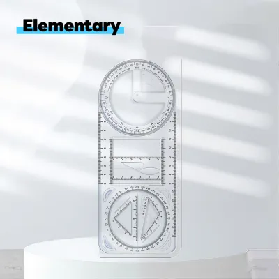 Payoe Penggaris Geometri Multifungsi Penggaris Geometri Geser Putar 22CM Rotary Geometric Drawing Ruler Sekolah Kantor