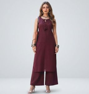 DEBAYU Nayo Solid Cotton Sleeveless Co Ord Set Size XS to XL Malaysia