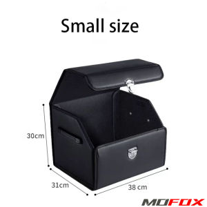 MOFOX Car Trunk Storage Box Car Trunk Organizer Car Organizer Storage High-Grade Leather Material Foldable