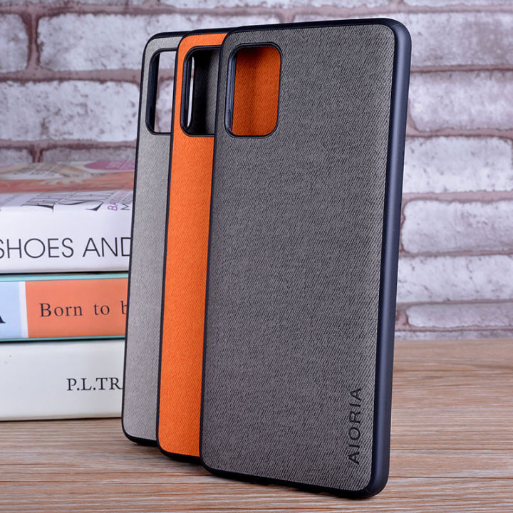Case for Samsung Galaxy A51 A71 Luxury fashion textile Leather