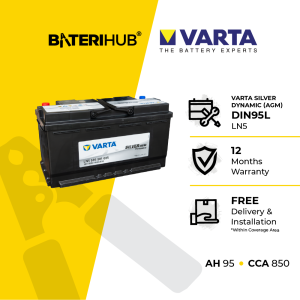 [ FREE INSTALLATION ] Bateri Kereta DIN95L | LN5 | Varta Silver Dynamic AGM | Car Battery | Mercedes Benz Porsche Ferrari Land Rover BRABUS JAGUAR | DIN100 | DIN100L | DIN95 BateriHub