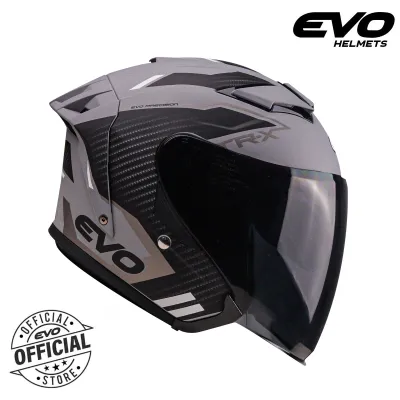 EVO TR-X Radix Half Face Dual Visor Helmet with Free Clear Lens