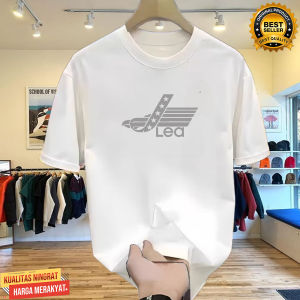 beli baju Bonus Free ongkir Kaos Distro lengan pendek lea text silfer 100% Premium Quality