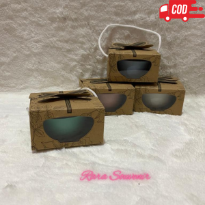 ( isi 50 pcs ) souvenir pernikahan  mangkok bulat soft kemas box