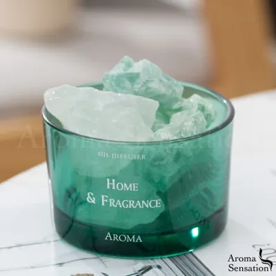 Crystal Stone Diffuser Flameless Aroma Decor for Bedroom Natural Essential Oil Diffusion 4 Colors