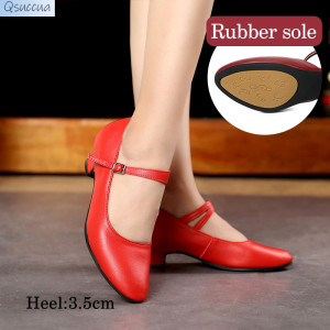 Women Shoes Heel For Dance Shoes For Girls Ladies Ballroom Latin Modern Dancing Shoes Salsa Tango Practice Shoes Genuine Leather