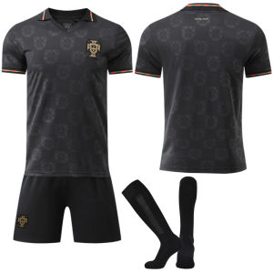 Bộ đồng phục bóng đá 2025-26 số 7 Ronaldo phiên bản đặc biệt bộ đồ thể thao đội tuyển Bồ Đào Nha đồng phục bóng đá màu đen