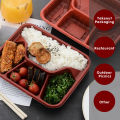 25Pcs Red Bento Box with Lids 1/2/3/4/5 Grid Partition Takeaway Packaging Box 10Pcs. 