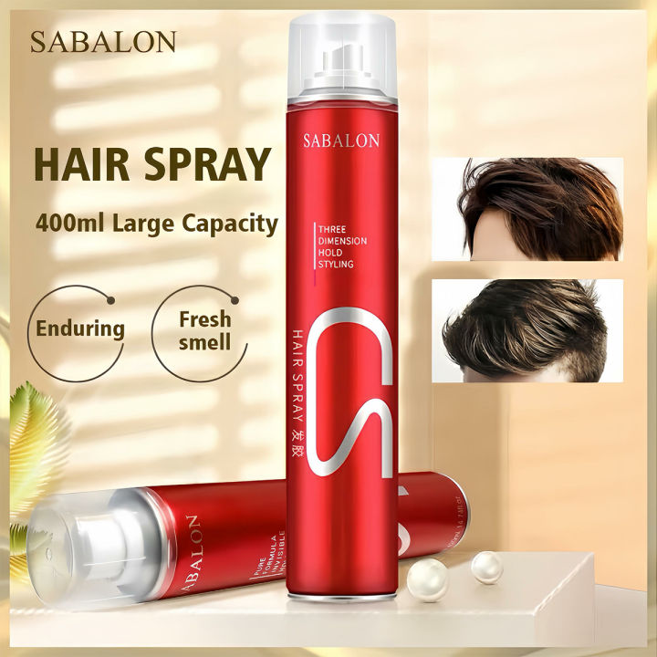 Sabalon 420ml Hair Spray Strong Hold Finishing Styling Fast-drying Hairspray Fresh Scent Safe for All Hair Types