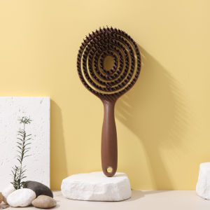 AE Lược tạo độ phồng và massage đỉnh đầu dụng cụ tạo kiểu tóc thần kỳ lược massage lược kinh lạc lược uốn cong lớn rỗng ruột.