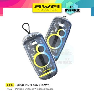 Awei KA32 Wireless Speaker HiFi Stereo Sound Treble Bass RGB Light Portable Outdoor Bluetooth Speaker Awei Speaker