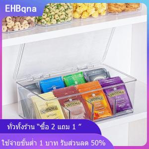 [COD] EHBqna KITCHEN กล่องใส่ถุงชากล่องเก็บของอเนกประสงค์สำนักงานพร้อมฝาปิดกระเป๋าใส่กาแฟทำจากอะคริลิค