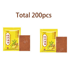 [Buy One Get One Free] 100 Pieces/Package Herbal Ginger Patch Original Pain Relief Promote Blood Circulation Relieve Knee Neck Back Pain Improve Sleep Patch Healthy Herbal Ginger Patch Remove Moisture Relieve Pain Ginger Patch