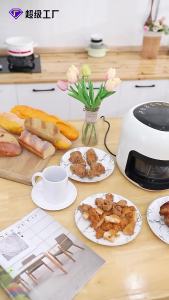 AirFryer Mechanical Type eless  Glass Air Fryer Digital Airfryer  Electric Non-Stick Air Fryer Customized Household Borosilicate Glass Air Fryer 空气炸锅