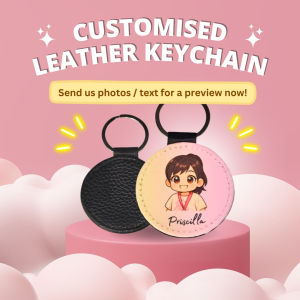 【Product Lab】SG Ready Stock Personalised Sublimation Keychain Customised Free Design and Preview Birthday Farewell Christmas Gift